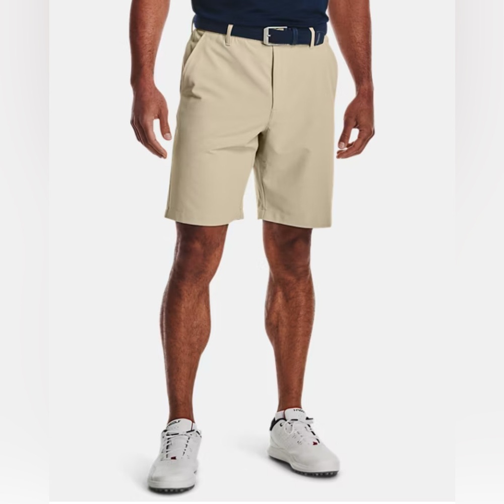 Nike Tan Flat Front Shorts for Casual Wear size Medium